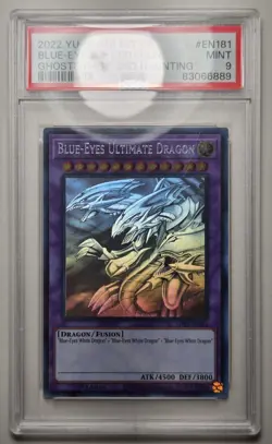 2022 YU-GI-OH! Blue Eyes Ultimate Dragon GFP2-EN181 GHOST RARE PSA 9 - Image 1