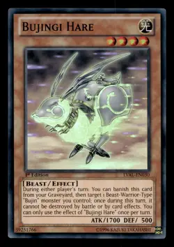 Bujingi Hare LVAL-EN030 Super Rare Legacy of the Valiant Yu-Gi-Oh NM - Image 1