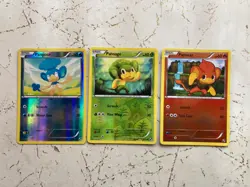 BLACK AND WHITE BASE PANSAGE PANPOUR PANSEAR REVERSE HOLOS LP POKEMON CARDS - Image 1