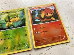 BLACK AND WHITE BASE PANSAGE PANPOUR PANSEAR REVERSE HOLOS LP POKEMON CARDS - Image 2