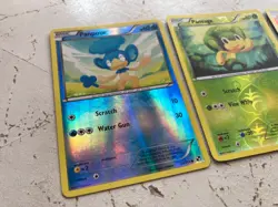 BLACK AND WHITE BASE PANSAGE PANPOUR PANSEAR REVERSE HOLOS LP POKEMON CARDS - Image 3