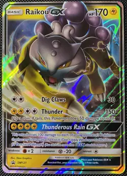 Raikou GX SM121 Sm Holo Black Star Promo - Pokemon Card - Image 1