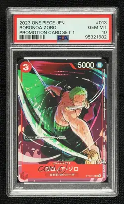 2022 One Piece Card Game: Promos Japanese Roronoa Zoro #ST01-013 PSA 10 - Image 1