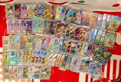 100x Pokemon Chinese Card CHR & AR Full Art Holo Card Lot Bulk Pack Wholesale - Image 1