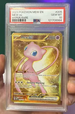 Mew EX #205 Metal Gold Card 2023 Scarlet & Violet 151 Card 205/165 PSA 10 - Image 1