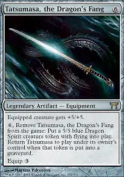 MTG Tatsumasa, the Dragon's Fang, Champions of Kamigawa, Heavily Played, English - Image 1