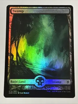 MTG Zendikar Rising Swamp Full Art Foil 272/280 NM - Image 1