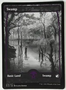 full art SWAMP 272 Innistrad Midnight Hunt MTG Magic the Gathering land - Image 1