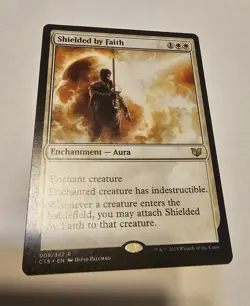 Shielded by Faith Commander 2015 MTG Magic The Gathering NM - Image 1