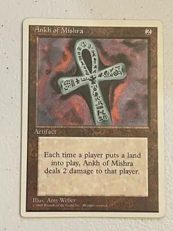 Ankh of Mishra 4th Edition Rare Artifact Magic The Gathering - Image 1