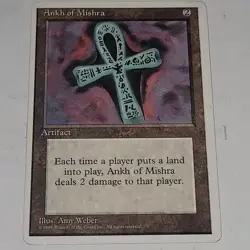 Magic the Gathering - Fourth Edition Ankh of Mishra Rare 1995 - Image 1
