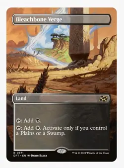 1x MTG Bleachbone Verge *Borderless* - Aetherdrift Rare Land! NM Mint! - Image 1
