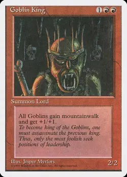 Goblin King 1x MtG 4th Edition SP/NM - Image 1
