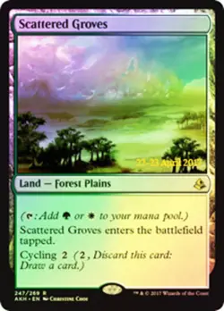 Near Mint x 1 Scattered Groves - Foil - Prerelease Promo Amonkhet Variants - Image 1