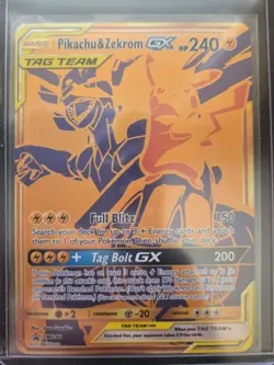 Pokemon Pikachu & Zekrom GX TAG TEAM Promo SM248 Sun & Moon Holo Card - Image 1