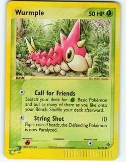Wurmple - Reverse Holo - 81/97 EX Dragon - Pokemon TCG - 2003 - Image 1