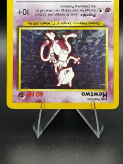Mewtwo 10/102 Base Set Unlimited - Holo Rare - WOTC - HP - Pokemon Vintage - Image 2
