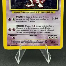 Pokemon TCG Mewtwo Base Set 10/102 Holo Unlimited Holo Rare - Image 3