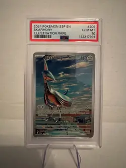 2024 Pokemon SV08 Surging Sparks Skarmory 209/191 IR PSA 10 Gem Mint - Image 1