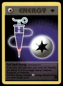 Pokemon TCG Team Rocket 1st Edition #81/82 Full Heal Energy LP+ - Image 1