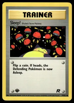 Pokemon TCG Team Rocket 1st Edition #79/82 Sleep! LP+ - Image 1