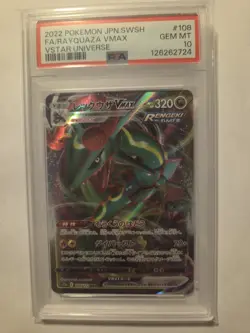 PSA 10 2022 POKEMON JPN.SWSH FA/RAYQUAZA VMAX VSTAR UNIVERSE S12A - Image 1