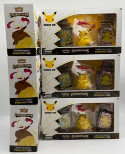 Lot of (6) Pokemon TCG Celebrations Premium Figure Collection Pikachu VMAX - Image 1
