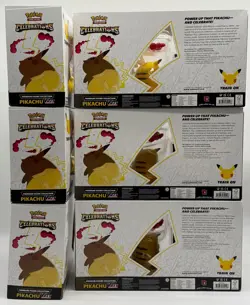 Lot of (6) Pokemon TCG Celebrations Premium Figure Collection Pikachu VMAX - Image 2