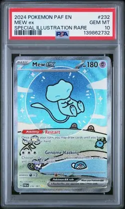 POKEMON MEW ex 2024 PALDEAN FATES #232 SPECIAL ILLUSTRATION RARE PSA 10 - Image 1