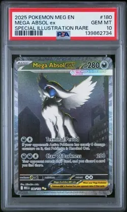 POKEMON MEGA ABSOL ex 2025 MEGA EVOLUTION #180 SPECIAL ILLUSTRATION RARE PSA 10 - Image 1