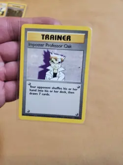 Pokemon TCG Imposter Professor Oak – Base Set Rare 73/102 LP - Image 1