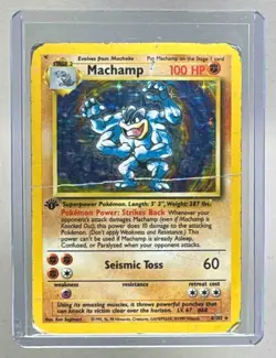 Machamp 1999 Pokemon 1st Edition #8 Holo - Image 1