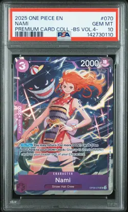 ONE PIECE 2025 PREM. NAMI CARD COLLECT. -BEST SELECTION VOL.4 - #070 PSA 10 - Image 1