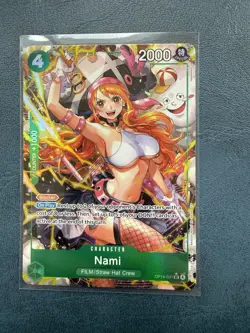 English One Piece Nami Alt Art OP14-031 The Azure Sea's Seven NM - Image 1
