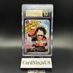 CGC PRISTINE 10 MONKEY D. LUFFY #P-075 SAIKYO JUMP PROMO 2024 ONE PIECE JPN 73 - Image 1