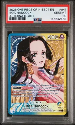 2026 ONE PIECE OP14-EB04-THE AZURE SEA'S SEVEN #041 BOA HANCOCK ALTE PSA 10 (Q68 - Image 1