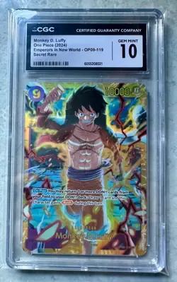 2024 Monkey D. Luffy - OP09-119 - Secret Rare Emperors New World CGC 10 English - Image 1