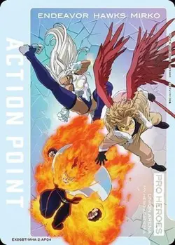 Union Arena EX06BT/MHA-2-AP04 Action point card Mirko Hawks Endeavor AP Japanese - Image 1