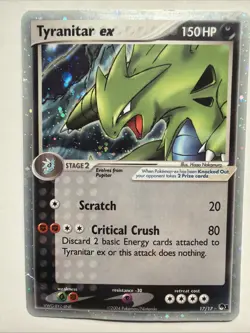 Pokemon TCG Tyranitar EX 17/17 Pop Series 1 Ultra Rare Holo Card #17/17 - Image 1