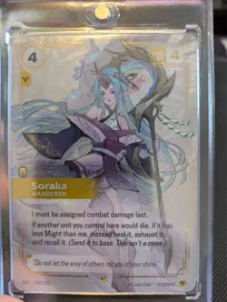 Eng NM Soraka Wanderer Overnumbered Foil Riftbound SFD Card 239/221 - Image 1