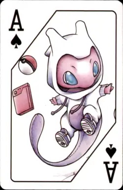 Pokemon 1000th Episode Playing Card Set Mewtwo Cosplay Mew A of Spades - Image 1