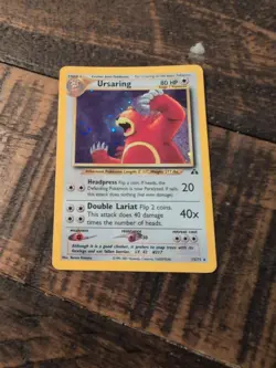 Pokemon TCG Ursaring Neo Discovery 15/75 Holo Unlimited Rare Card SWIRL - Image 1