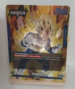 FS02-01 L Vegeta Awaken Leaderback Dragon Ball Z Super Card Game - Image 1