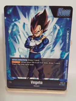 FS02-01 L Vegeta Awaken Leaderback Dragon Ball Z Super Card Game - Image 2