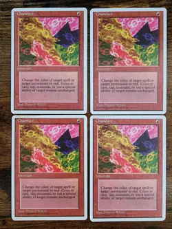 4x MTG ⭐Chaoslace ⭐12 HQ pics!⭐ 4th (Fourth) Edition ⭐NM/Mint⭐ 1995 Magic x4 - Image 1