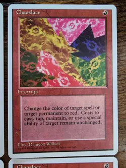 4x MTG ⭐Chaoslace ⭐12 HQ pics!⭐ 4th (Fourth) Edition ⭐NM/Mint⭐ 1995 Magic x4 - Image 4