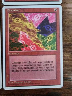 4x MTG ⭐Chaoslace ⭐12 HQ pics!⭐ 4th (Fourth) Edition ⭐NM/Mint⭐ 1995 Magic x4 - Image 5