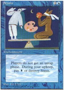 Moderatly Played, English - 1 x MTG Stasis Fourth Edition - Image 1
