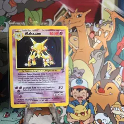 Pokemon Alakazam Base Set 2 Holo Rare 80HP 11/130 English 2000 Card - Image 1