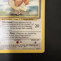 Vintage Pokemon Pidgeotto 22/102 Base Set Non-holo Rare WotC 1999 - Image 4